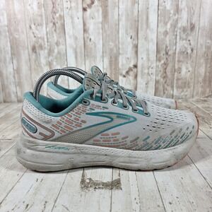 Brooks Glycerin 20 Womens Running Shoes Grey Teal Peach 1203691B061 Size 8.5 B